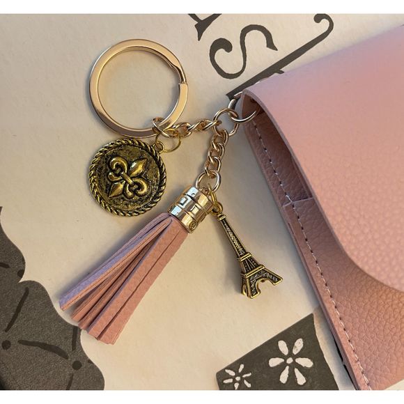 Wallet/Card Holder with Tassel and Charms-Choose color - Picture 6 of 9
